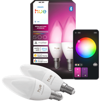 Philips Hue Kaarslamp White and Color E14 Duo Pack