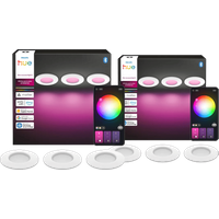 Philips Hue Inbouwspot Slim 6-Pack - White and Color - 90mm - Wit