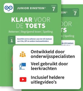 Klaar voor de toets - Groep 7 - SET | Rekenen | Begrijpend lezen | Spelling - Deel 1 en 2