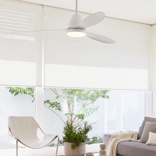 Whitehaven plafondventilator met verlichting, wit, stil - Beacon Beacon Lighting - Woonkamer - Modern - Kunststof