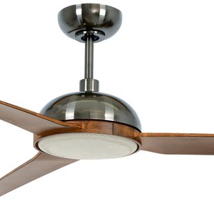 Unione plafondventilator met verlichting, nikkel/koa, stil - Beacon Beacon Lighting - Woonkamer - Kunststof