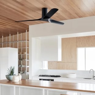 Londo plafondventilator zwart DC-motor 132 cm stil - Beacon Beacon Lighting - Woonkamer - Modern - Kunststof