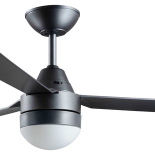 Megara plafondventilator met verlichting, titanium, 122 cm, stil - Beacon Beacon Lighting - Woonkamer - Modern - Kunststof