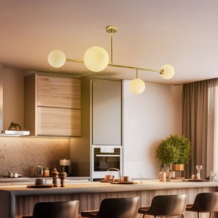 Dione plafondlamp, goudkleurig, 4-lamps - ALDEX - Eetkamer - Modern - Metaal - Meerdere lampen