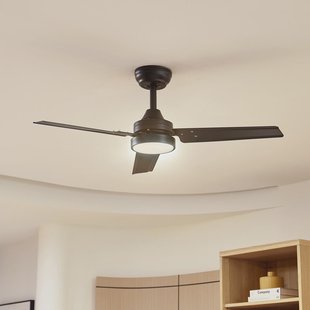 Aerallo LED plafondventilator, zwart, CCT, stil - Lindby - Woonkamer - Modern - Metaal