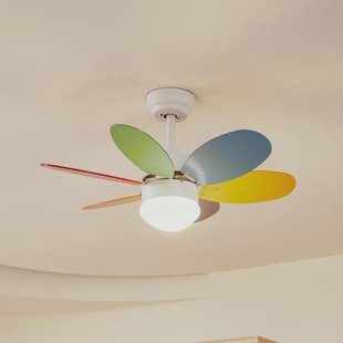 Litur plafondventilator met verlichting, stil, Ø 77 cm, E27 - Lindby - Woonkamer - Modern - Hout