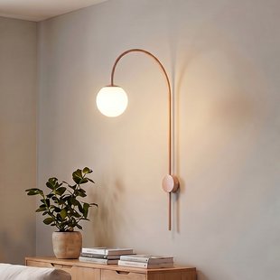 Een wandlamp koraalrood metaal en glas - ALDEX Una - Woonkamer - 1 lamp