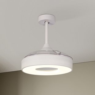 Coin Mini LED plafondventilator wit DC stil Ø91 cm - Mantra Mantra Iluminación - Woonkamer - Modern - Kunststof