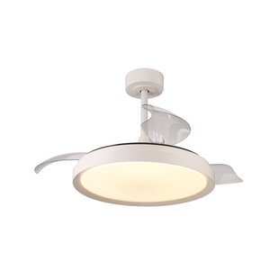 Mistral LED plafondventilator, wit, stille DC-motor, CCT - Mantra Mantra Iluminación - Woonkamer - Modern - Kunststof