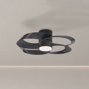 Rose LED plafondventilator zwart DC stil CCT - Mantra Mantra Iluminación - Woonkamer - Modern - Kunststof