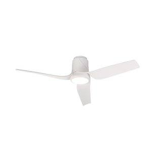 Ushuaia LED plafondventilator, wit, stille DC-motor, CCT - Mantra Mantra Iluminación - Woonkamer - Modern - Kunststof