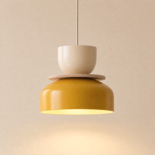 Uto hanglamp geel/crème 30 cm metaal - ALDEX - Eetkamer - Modern - 1 lamp