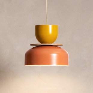 Uto hanglamp koraal/geel 30 cm metaal - ALDEX - Eetkamer - Modern - 1 lamp