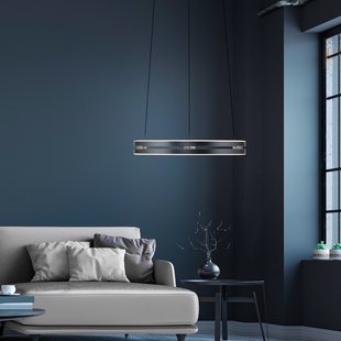 E-Loop LED hanglamp, mystic grey, Ø 50 cm, aluminium, CCT - PURE PURE E-Loop - Woonkamer - Modern - Metaal - Meerdere lampen
