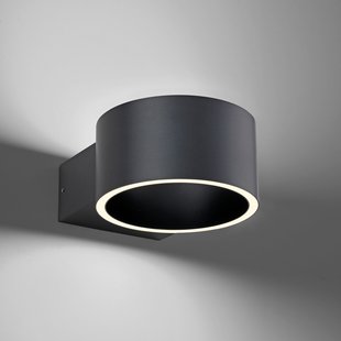 Clipse LED wandlamp, mystic grey, aluminium, Ø 15 cm - PURE PURE Clipse - Woonkamer - Modern - Cilinder
