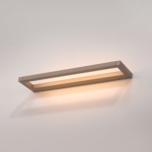 Puro LED wandlamp, brons, breedte 50 cm, aluminium, dimmer - PURE - Woonkamer - Modern - Hoekig