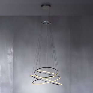 E-Flying Rings LED hanglamp mystic grey Ø110 cm, CCT - PURE PURE E-Flying Rings - Woonkamer - Modern - Aluminium - Meerdere lampen