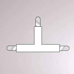 Molto Luce T-koppeling voor Volare 2-fasen railsysteem, zwart, metaal