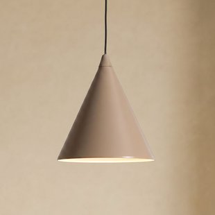 Hanglamp Form, beige metaal, Ø 24 cm, kegelvormig - ALDEX - Eetkamer - 1 lamp