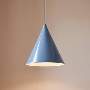 Hanglamp in kegelvorm, blauw metaal, Ø 24 cm - ALDEX Form - Eetkamer - 1 lamp
