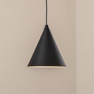 Hanglamp Form, zwart metaal, Ø 24 cm, kegelvormig - ALDEX - Eetkamer - 1 lamp