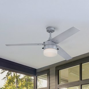 7316540 Ventilator met verlichting, zilver/zwart, IP44 - Westinghouse - Woonkamer - Modern - Kunststof