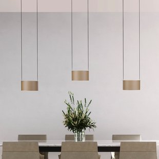 Clipse LED hanglamp brons, lengte 110 cm, CCT, 6-lamps - PURE - Woonkamer - Modern - Metaal - Meerdere lampen