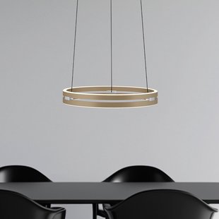 E-Loop LED hanglamp, brons, Ø 50 cm, aluminium, CCT - PURE - Woonkamer - Modern - Metaal - Meerdere lampen