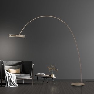 Loop-Bow LED vloerlamp, bronskleurig, lengte 290 cm - PURE - Woonkamer - Modern - Metaal - 1 lamp