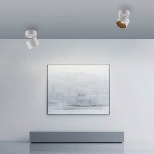 Cup LED plafondspot, wit, Ø 9,5 cm, metaal - PURE - Woonkamer - Modern - 1 lamp