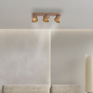 Cup LED plafondspot, bronskleurig 56 cm, metaal, 3-lamps - PURE - Woonkamer - Modern - Meerdere lampen
