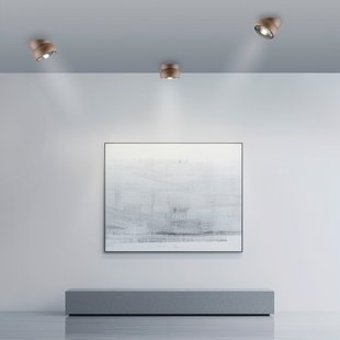 Move LED plafondspot, Ø 12 cm, bronskleurig, metaal/glas - PURE - Woonkamer - Modern - 1 lamp