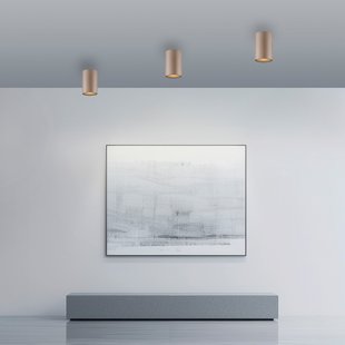 Point LED badkamer plafondlamp, bronskleurig, Ø 6 cm, IP44 - PURE - Modern - Metaal - 1 lamp