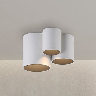 Point LED badkamer plafondlamp, wit, 18 cm, 3-lamps, IP44 - PURE - Modern - Metaal - Meerdere lampen