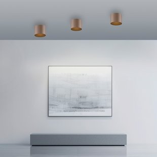 Point LED badkamer plafondlamp, bronskleurig, Ø 18 cm, IP44 - PURE - Modern - Metaal - 1 lamp