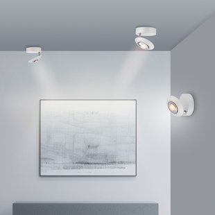 Oculis LED plafondlamp, wit, Ø 15 cm, ijzer/glas - PURE - Woonkamer - Modern - Metaal - 1 lamp