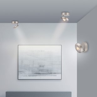 Oculis LED plafondlamp, zilverkleurig Ø15 cm ijzer/glas - PURE - Woonkamer - Modern - Metaal - 1 lamp