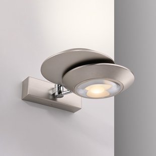 Oculis LED wandlamp zilverkleurig 30 cm, ijzer, 2-lamps - PURE - Slaapkamer - Modern - Metaal - Meerdere lampen