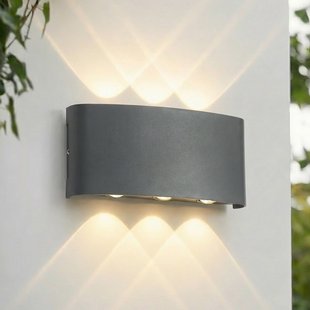 Ithan LED buiten wandlamp, antraciet, 3-lamps, 17 cm - Lindby - Terras - Modern - Aluminium - Hoekig