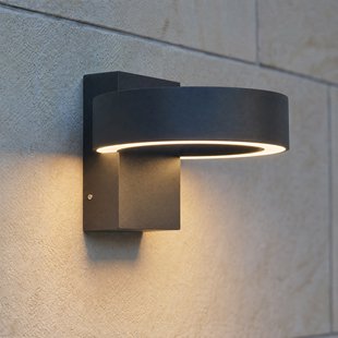 LED buiten wandlamp, zwart, CCT, metaal, IP65 - Lucande Nirella - Modern - 1 lamp
