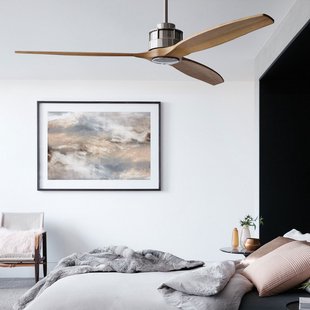 Airfusion Akmani plafondventilator, stil, teak/chroom - Beacon Beacon Lighting - Woonkamer - Modern - Hout