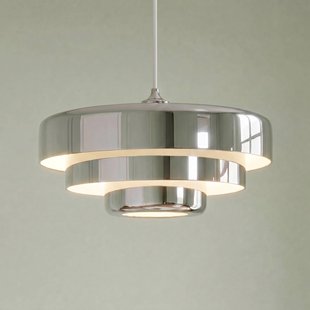 Lindby hanglamp Tivra, chroom, Ø 35 cm, metaal, E27