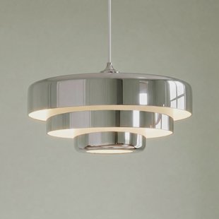 Tivra hanglamp, chroom, Ø 35 cm, metaal, E27 - Lindby - Eetkamer - Designer - 1 lamp