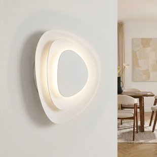 Lindby LED wandlamp Delar, wit, 25 x 25 cm, dimbaar