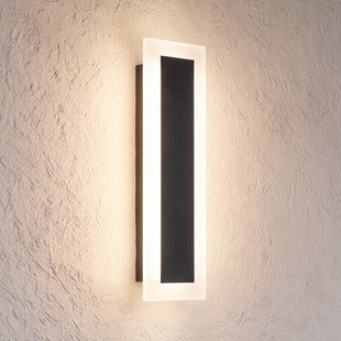 Milagro Lighting LED buiten wandlamp Wow, zwart/wit, metaal, IP54, CCT