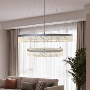 Milagro Lighting LED hanglamp Gala, zilver, metaal, Ø 60 cm, 4.000 K
