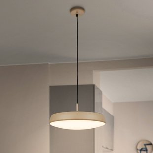 Briloner LED hanglamp Nala, beige, metaal/kunststof, Ø 35 cm