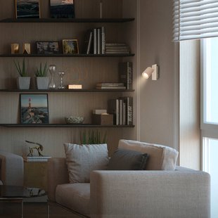 Briloner Wandspot Ida, beige, kunststof/metaal, GU10, verstelbaar