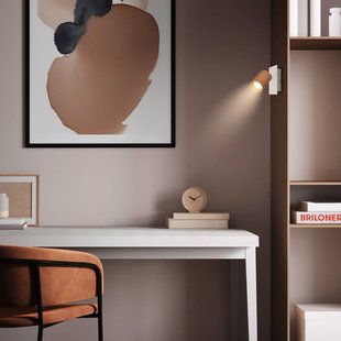 Briloner Wandspot Ida, bruin, kunststof/metaal, GU10, verstelbaar