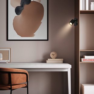 Briloner Wandspot Ida, zwart, kunststof/metaal, GU10, verstelbaar
